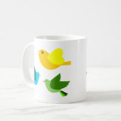 Drie kleine vogels koffiemok (Voorkant links)