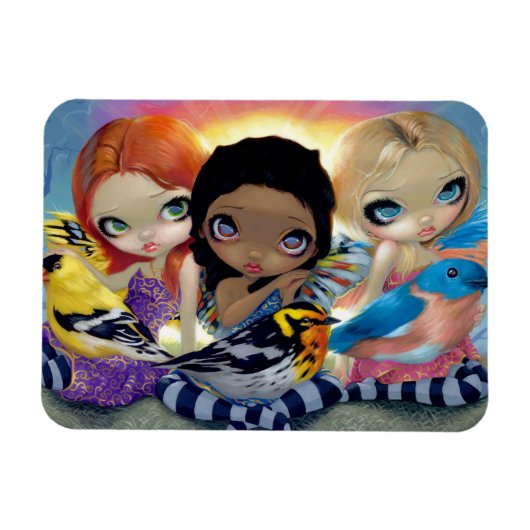 "Drie kleine vogels" magneet (Horizontaal)