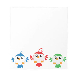 Drie kleine vogels notitieblok