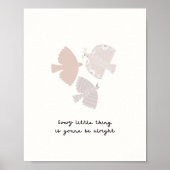 Drie kleine vogels Song Neutrale slaapkamer Art Pr Poster (Voorkant)