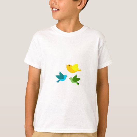 Drie kleine vogels t-shirt (Voorkant)