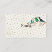 DRIE KLEINE VOGELS Visitekaartje (Achterkant)