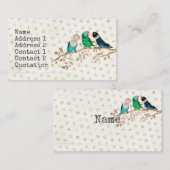 DRIE KLEINE VOGELS Visitekaartje (Voorkant / Achterkant)