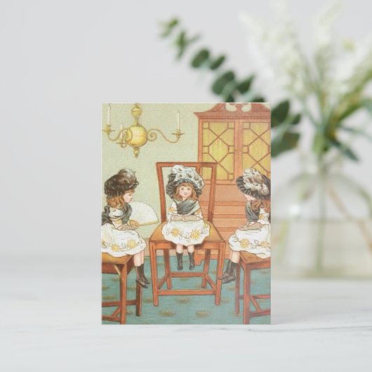 "Drie kleine zussen" Briefkaart (Staand voorkant)