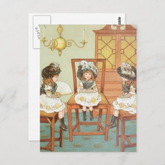 "Drie kleine zussen" Briefkaart (Voorkant / Achterkant)