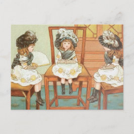 "Drie kleine zussen" Briefkaart
