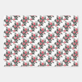 Drie kleur camellias sumie schilderen inpakpapier vel (Voorkant 3)