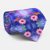 Drie kleur Gerberas Stropdas schilderen (Opgerold)