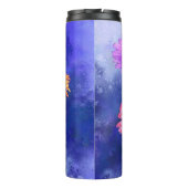 Drie kleur Gerberas Thermal Tumbler Painting Thermosbeker (Achterkant)