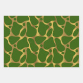 Drie kleuren abstract girafpatroon 2 inpakpapier vel (Voorkant 2)