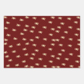 Drie kleuren Anemones die het Papierblad verpakken Inpakpapier Vel (Voorkant 3)