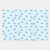 Drie kleuren Anemones die het Papierblad verpakken Inpakpapier Vel (Voorkant 2)