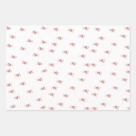 Drie kleuren Anemones die het Papierblad verpakken Inpakpapier Vel