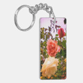 Drie kleuren bloemen sleutelhanger (Voorkant Links)