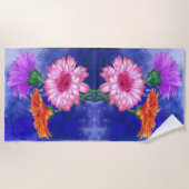 Drie kleuren Gerberas Beach Handdoeken (Voorkant)