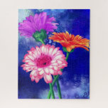 Drie kleuren Gerberas die puzzels schilderen<br><div class="desc">Prachtige drie kleuren-Gerberas - gemanipuleerd Collectie voor kunsttekening</div>