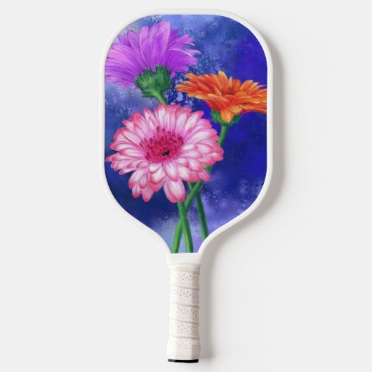 Drie kleuren Gerberas Flower Pickleball Paddle (Achterkant)