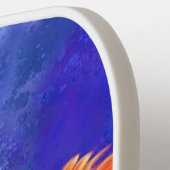 Drie kleuren Gerberas Flower Pickleball Paddle (Links Detail)