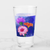 Drie kleuren Gerberas glas (Voorkant)