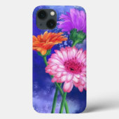 Drie kleuren Gerberas iPhone Case (Achterkant)
