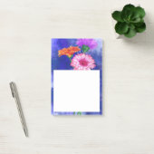 Drie kleuren Gerberas Post it Notes (Kantoor)