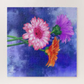 Drie kleuren Gerberas Puzzle - Prachtig Legpuzzel (Horizontaal)