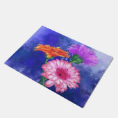 Drie kleuren Gerberas - Waterverf schilderkunst  Deurmat (Schuin)