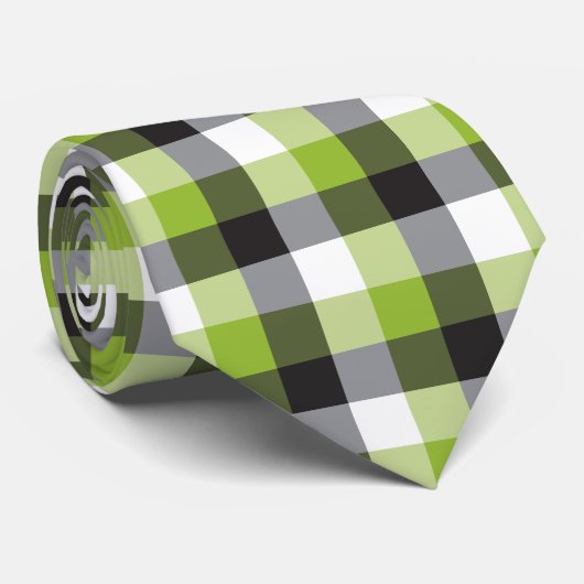 Drie kleuren Gingham Stropdas (Opgerold)