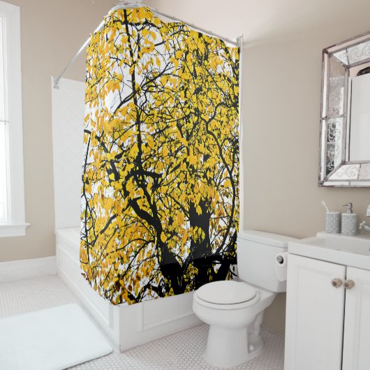 Drie kleuren in het najaar douchegordijn (In situ)