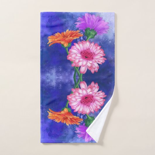 Drie kleurenset met gerberas Bath Bad Handdoek (Handdoek)