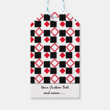 Drie kleurenvierkant & Rood, zwart, wit/patroon