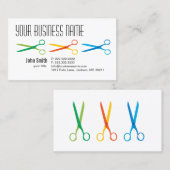 Drie kleurige schaar Hair Salon Visitekaartje (Voorkant / Achterkant)