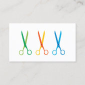 Drie kleurige schaar Hair Salon Visitekaartje (Achterkant)