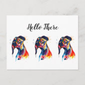 Drie kleurrijke Dachshunds Briefkaart (Voorkant)