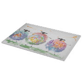 Drie kleurrijke dansschapen snijplank (Hoek)