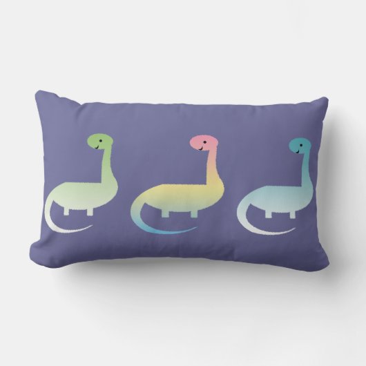 Drie kleurrijke dinosaurus kussen (Voorkant)