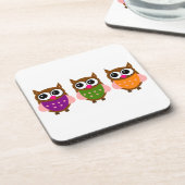 Drie kleurrijke eigenaars drankjes onderzetter (Linkerzijde)