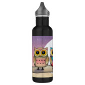 Drie kleurrijke eigenaars waterfles (Links)