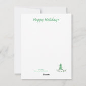 Drie kleurrijke engelen met kerstwensen feestdagenkaart (Achterkant)