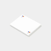 Drie kleurrijke feestballonnen Post it Notes (Schuin)