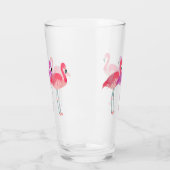Drie kleurrijke flamingo's glas (Links)
