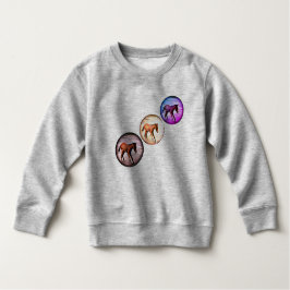 Drie kleurrijke Foalen in de oceaan, schattig scha