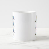 Drie kleurrijke mozaïekolifanten grote koffiekop (Voorkant)