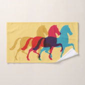 Drie kleurrijke paardendoekset bad handdoek (Handdoek)