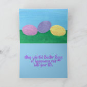 Drie kleurrijke paaseieren Wenskaarten Feestdagen Kaart (Binnen)