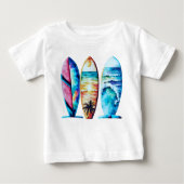 Drie kleurrijke Waterverf Surfboards (Voorkant)