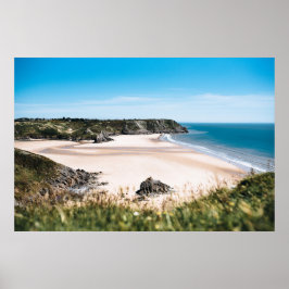 DRIE KLIFFEN BAY, GOWER, WALES POSTER
