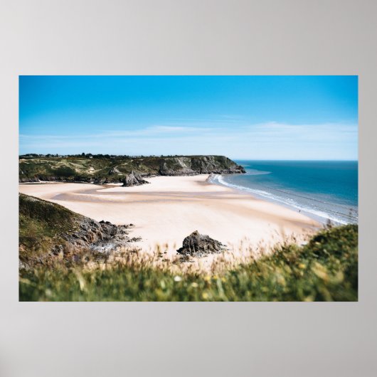 DRIE KLIFFEN BAY, GOWER, WALES POSTER (Voorkant)
