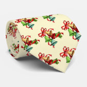 Drie klokken met rode linten stropdas (Opgerold)