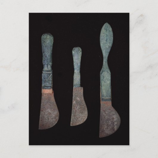 Drie Knives uit Pompeii, Roman, c.100 BC-79 AD Briefkaart (Voorkant)